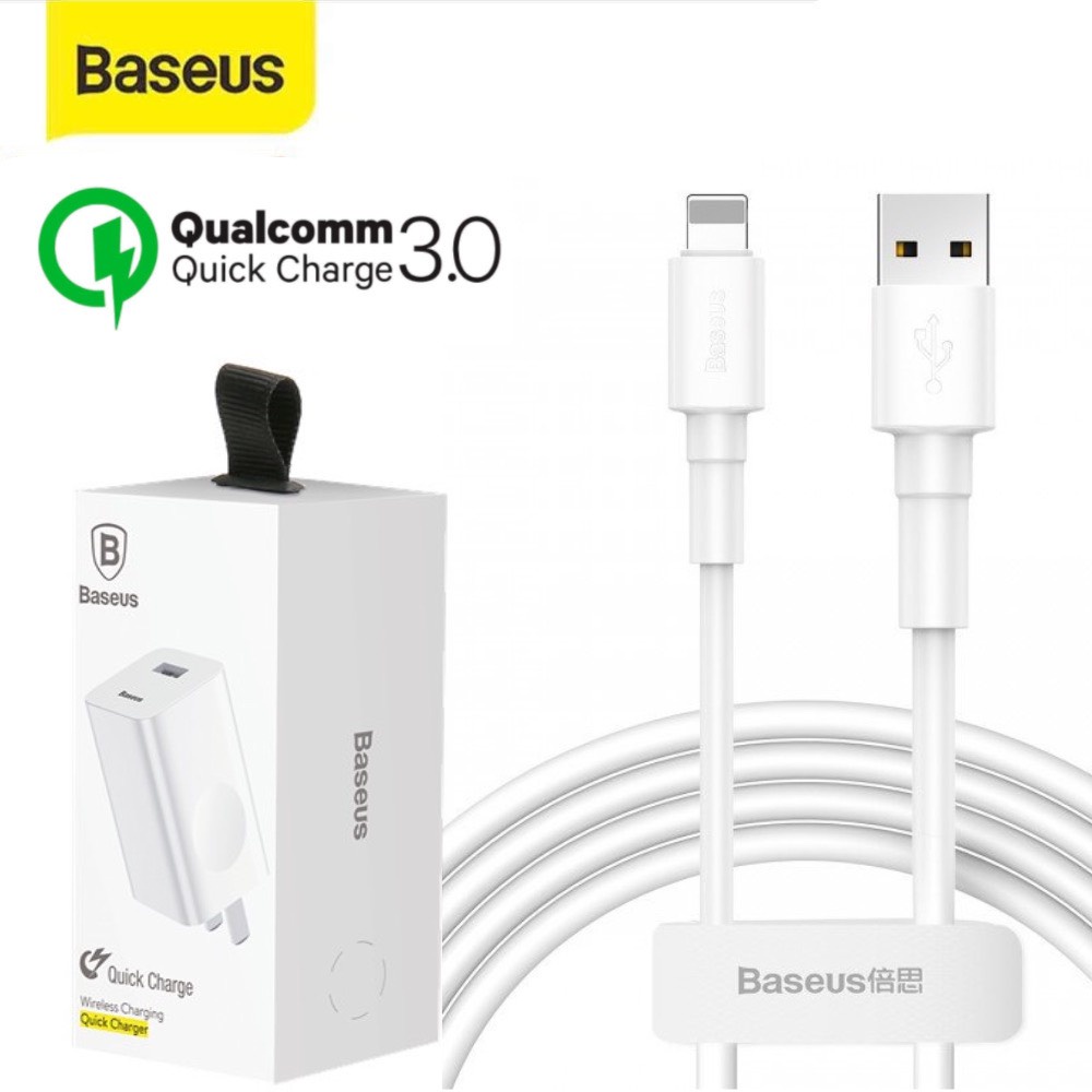 Củ sạc nhanh Baseus 3a quick charge 3.0 - Cục sạc chống cháy nổ cao cấp dùng cho iphone xiaomi ...