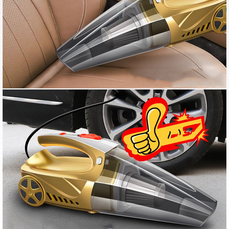 MÁY HÚT BỤI Ô TÔ XE HƠI MINI CẦM TAY 4 TRONG 1 KÈM BƠM HƠi ĐÈN PIN ĐO ÁP SUẤT CÔNG SUẤT LỚN 1200W VT183