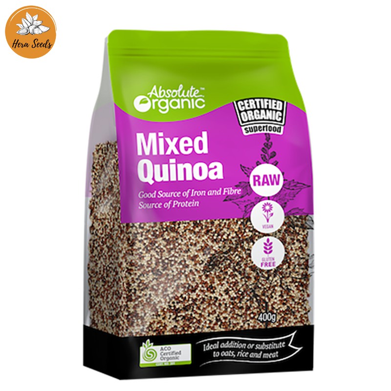 Hạt Diêm Mạch Quinoa Mixed Absolute Organic Nhập Khẩu Úc 400g - Date Mới