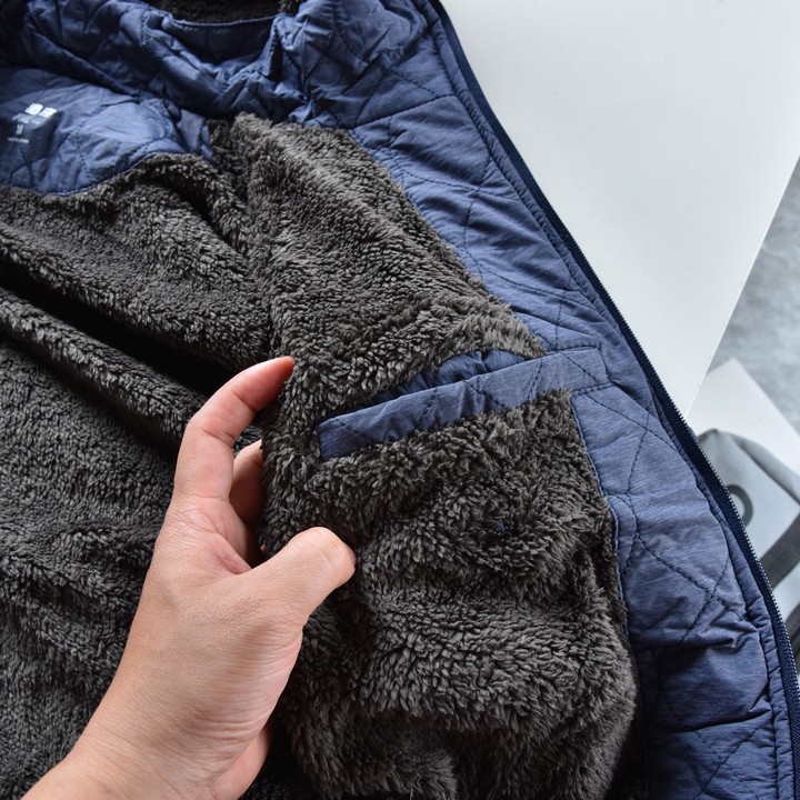 Áo khoác phao lót lông cừu MŨ RỜI - CHỐNG NƯỚC nam dày dặn siêu ấm cao cấp | BigBuy360 - bigbuy360.vn