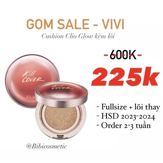 Phấn Nước Trang Điểm Clio Kill Cover Glow Cushion 20Ss Limited 15gX2lõi