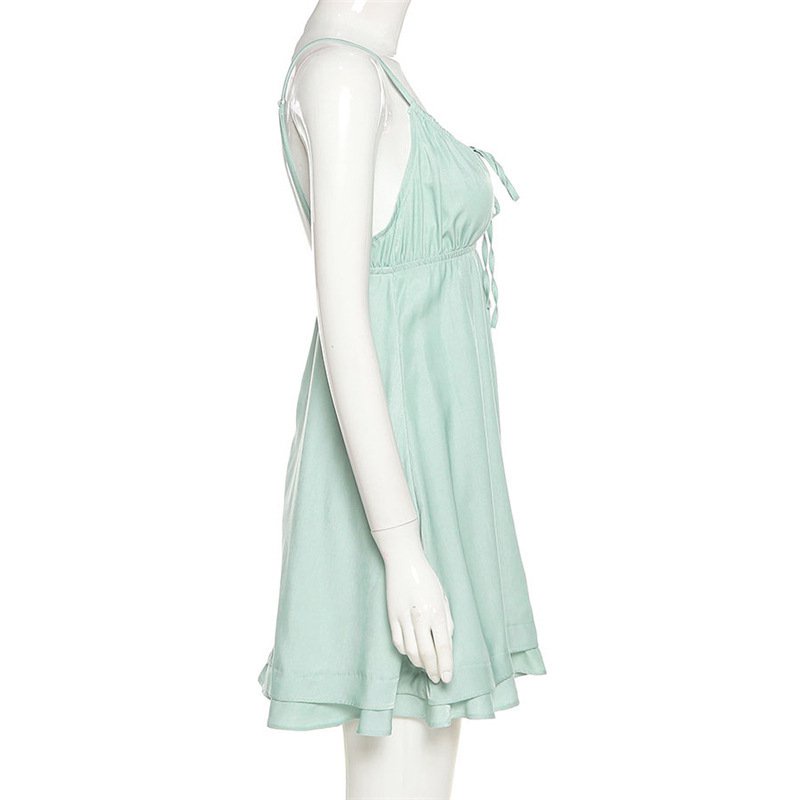 Đầm Hai Dây Cổ Chữ V Hở Lưng Quyến Rũ Chất Lượng Cao | BigBuy360 - bigbuy360.vn