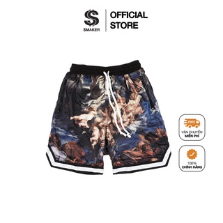 Quần đùi nam kiểu thể thao, quần short vải lưới mesh cao cấp in hình thiên thần - "ANGELS" V SHORT