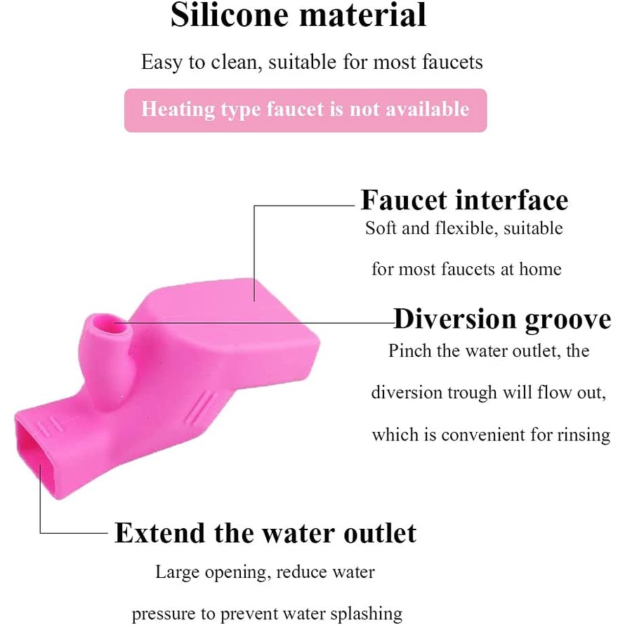 Đầu Nối Dài Vòi Nước Bằng Silicone Co Giãn Tốt Tiện Dụng