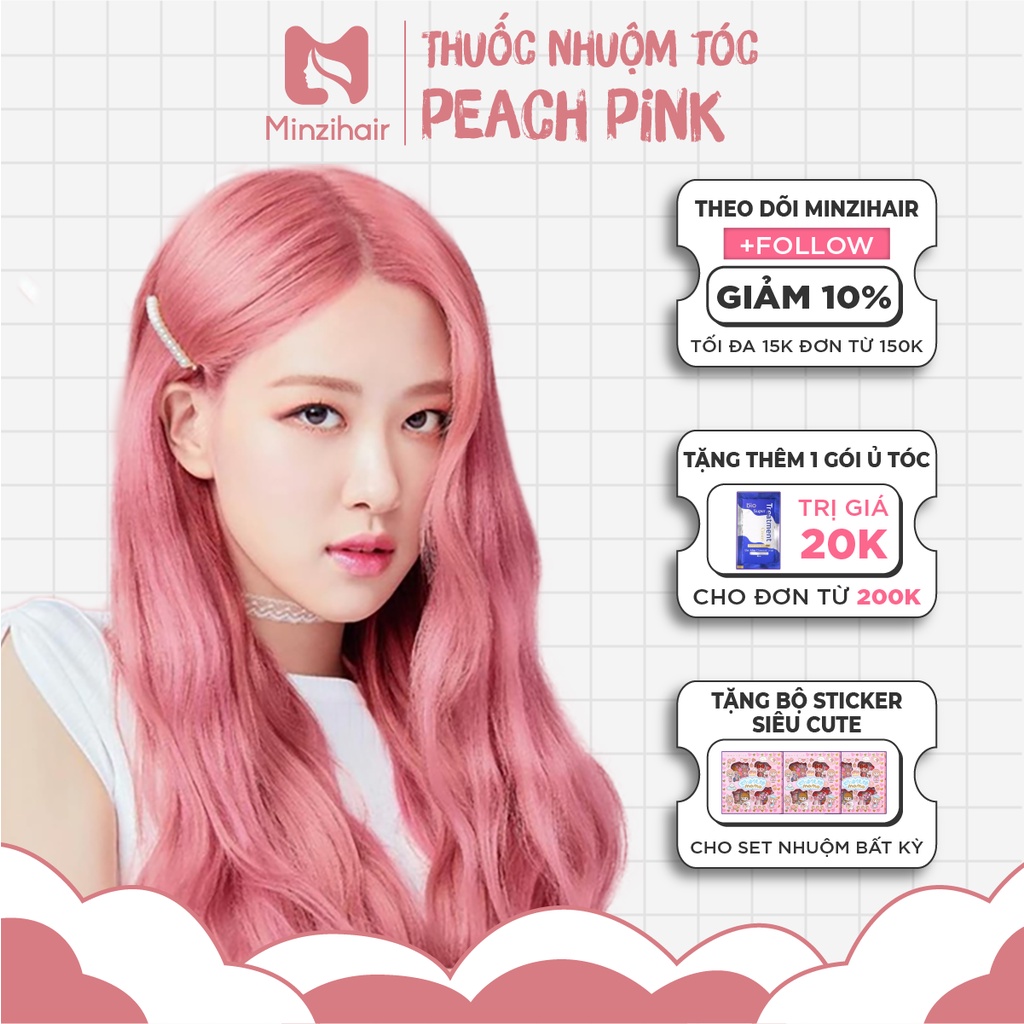 Thuốc Nhuộm Tóc Màu Hồng Đào (PEACH PINK) | Cần Tẩy Tóc - Minzihair