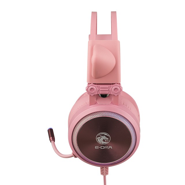 Tai nghe gaming E-Dra EH412 Pink giả lập 7.1 kết nối cổng USB - Hàng chính hãng