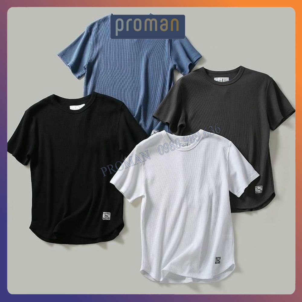 Áo phông nam tay ngắn cổ tròn cotton, áo thun nam thể thao co dãn 4 chiều cao cấp - PROMAN | BigBuy360 - bigbuy360.vn