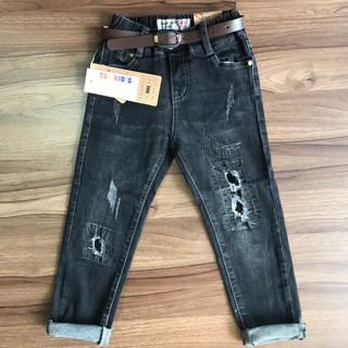 Quần jean bé trai kèm belt