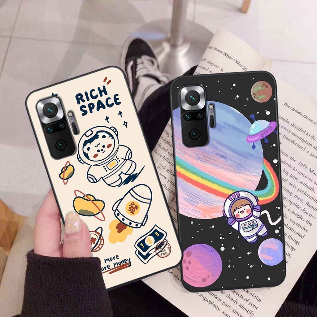 Ốp Xiaomi Redmi Note 10 / Note 10 Pro in hình vũ trụ, phi hành gia bầu trời cute dễ thương