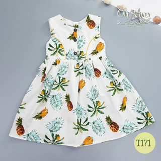 Váy bé gái họa tiết trái dứa T171