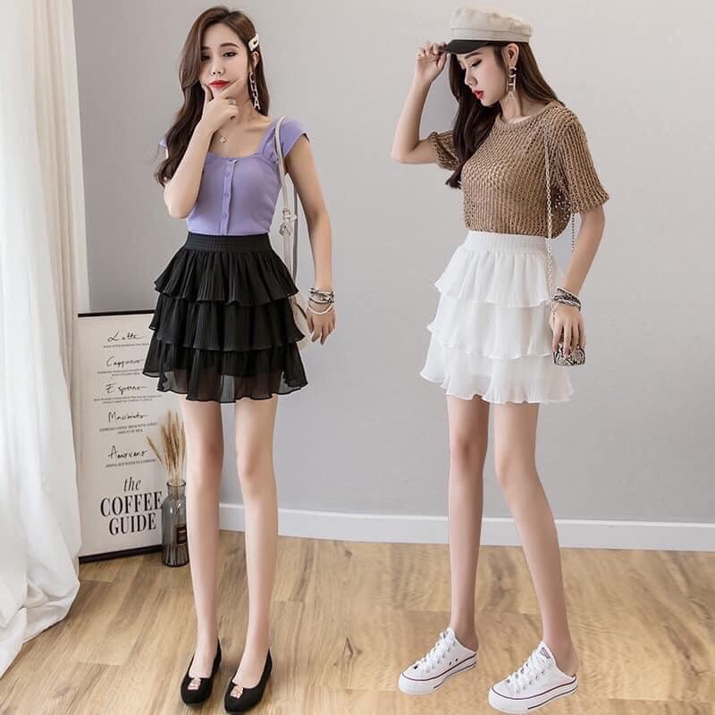 Chân váy dài midi xếp ly dáng ngắn dài Chân váy tennis ngắn xếp ly thời trang nữ hàng Quảng Châu cao cấp