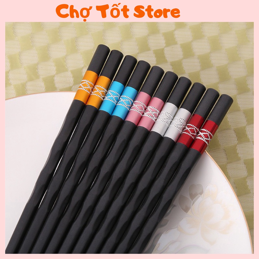 [⛔KIỂM ĐỊNH AN TOÀN❌] HỘP 10 ĐÔI 5 MÀU ĐŨA SOẮN KHẢM HỌA TIẾT XUẤT NHẬT 88196 Chợ Tốt Store