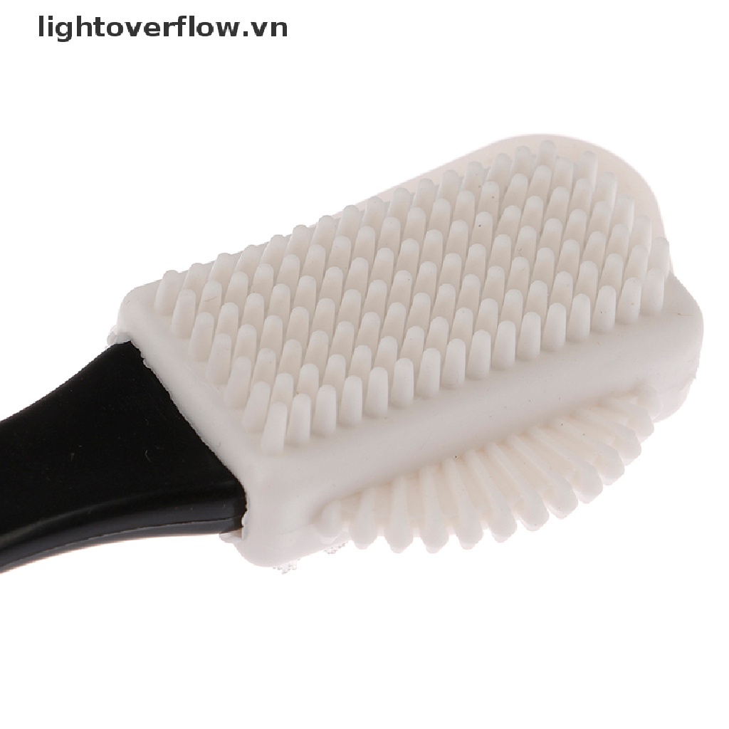 1 Bàn Chải Làm Sạch Giày Da Lộn / Nubuck Hình Chữ S Màu Đen