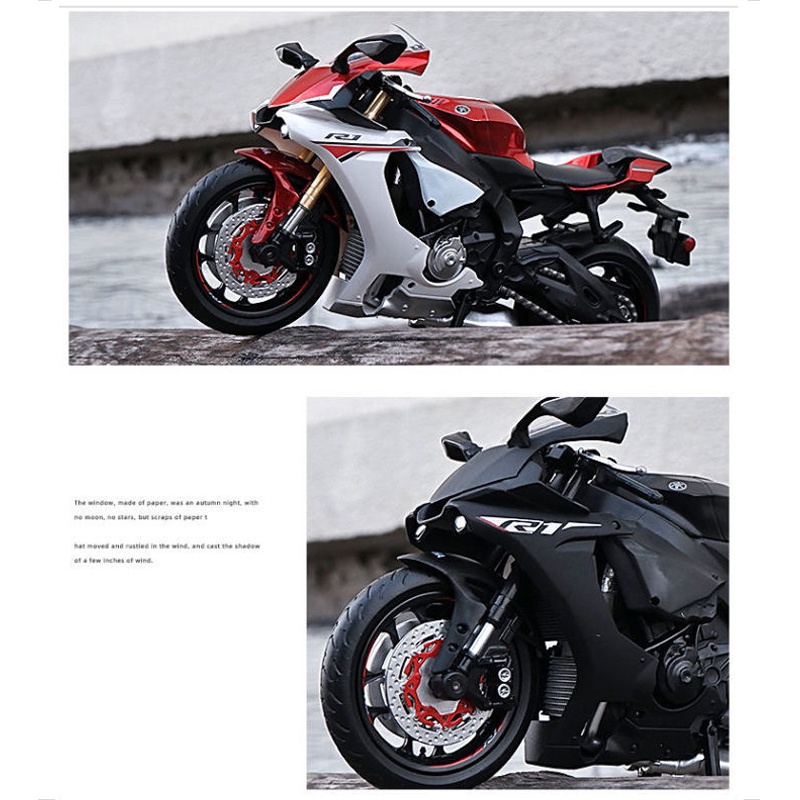 Mô Hình Xe Mô Tô Yamaha YZF-R1 Bằng Hợp Kim Tỉ Lệ 1: 12