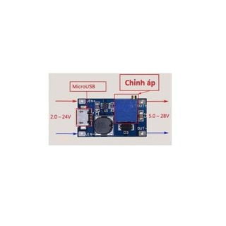 Mạch tăng áp mini 2A microUSB