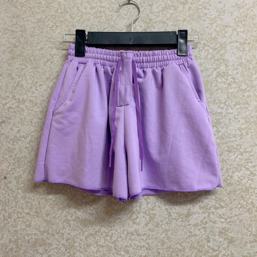 Quần Short Nữ, Freesize Đến 70kg, Chất Thun Dày Dặn Có Dây Rút, Quần Đùi Phối Màu