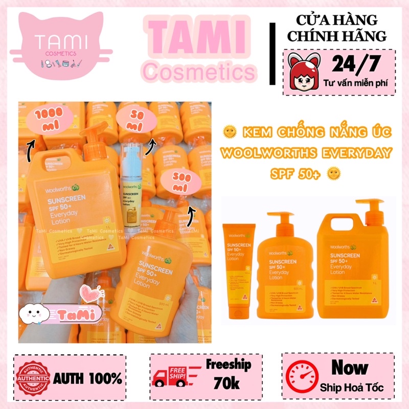 Kem Chống Nắng Úc Woolworths Everyday SPF 50