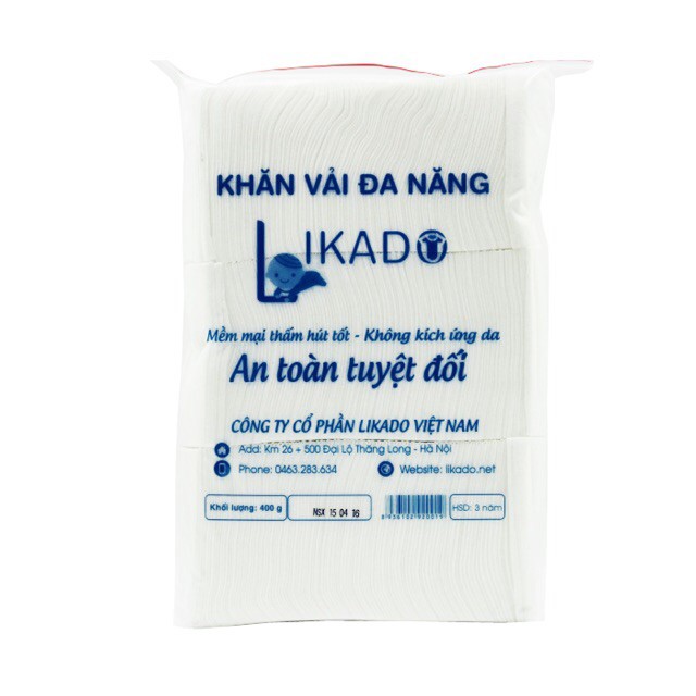 Khăn vải khô đa năng Likado 300gr (gói 270 tờ)