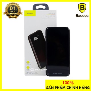 [ Sỉ - Lẻ ] Sạc dự phòng không dây Baseus LV197 (LCD Qi Wireless Charger, 8000 mAh, 2A, Power Bank)