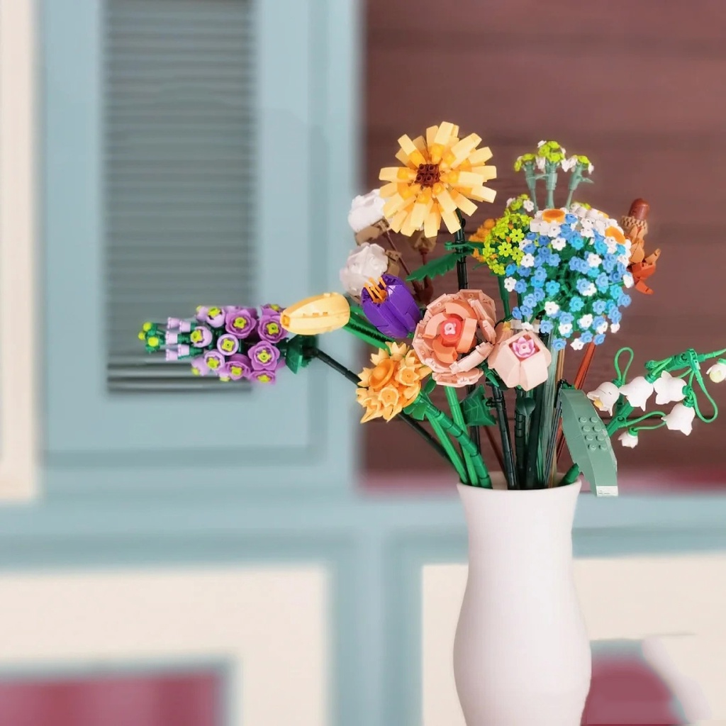 Bộ lắp ráp hoa hãng Loz mô hình bó hoa mã 1657,1658,1659,1670,1671, 1672