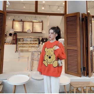 Set len gấu áo cam quần kem