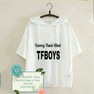 Áo hoodie hè TFBOYS in theo yêu cầu