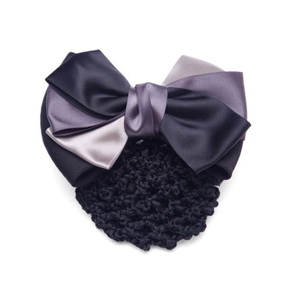 EXPEN Formal Bowknot Women Satin Snood Hair Clip Ribbon Headband Bun Nurse Crochet Net/Multicolor