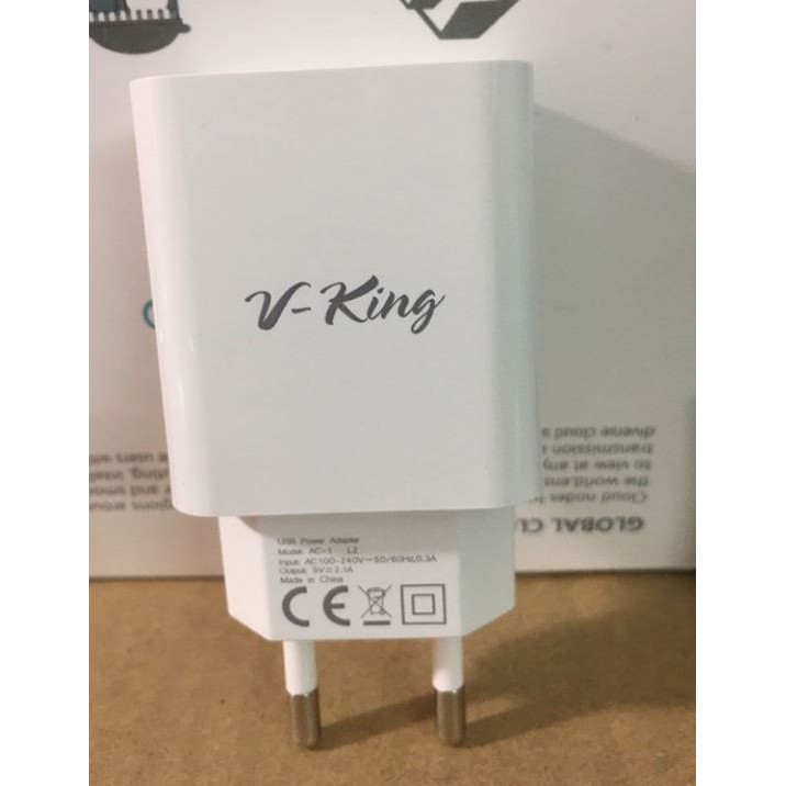 Adapter Cốc sạc 5V 2.1A Kingleen Vking chất lượng cao cho loa sạc điện thoại camera