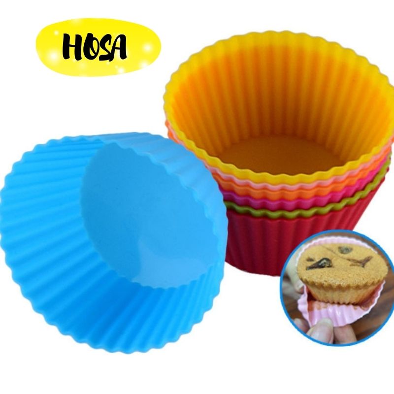 KHUÔN BÁNH MUFFIN SILICONE, LÀM BÁNH CUPCAKE, LOẠI DÀY 7GRAM