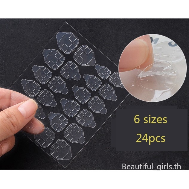 24 Miếng Dán Trang Trí Móng Tay Bằng Silicone