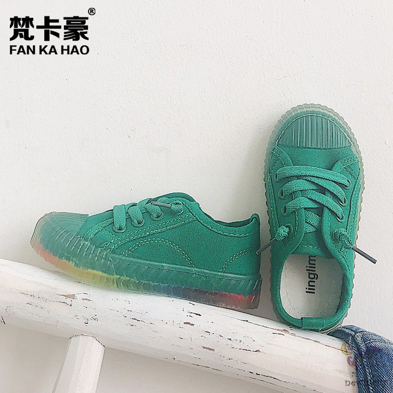 Giày thể thao vải canvas thoáng khí phong cách Hàn Quốc thời trang năng động cho bé