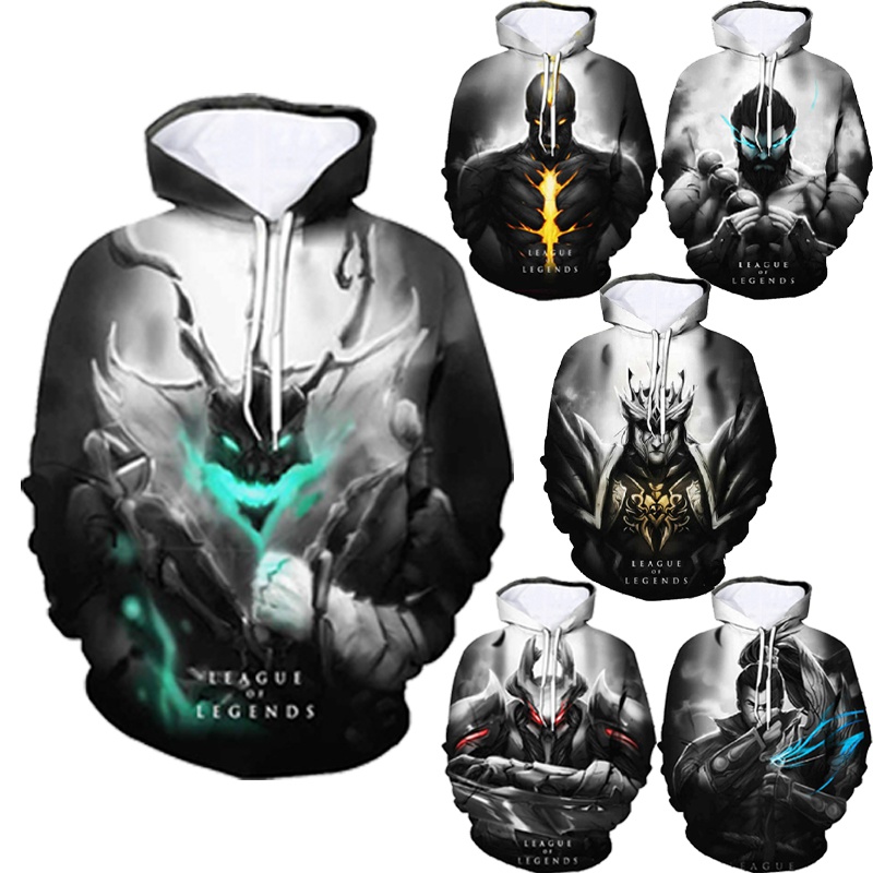 Áo Hoodie In Họa Tiết League Of Legends 3d Cá Tính Cho Nam