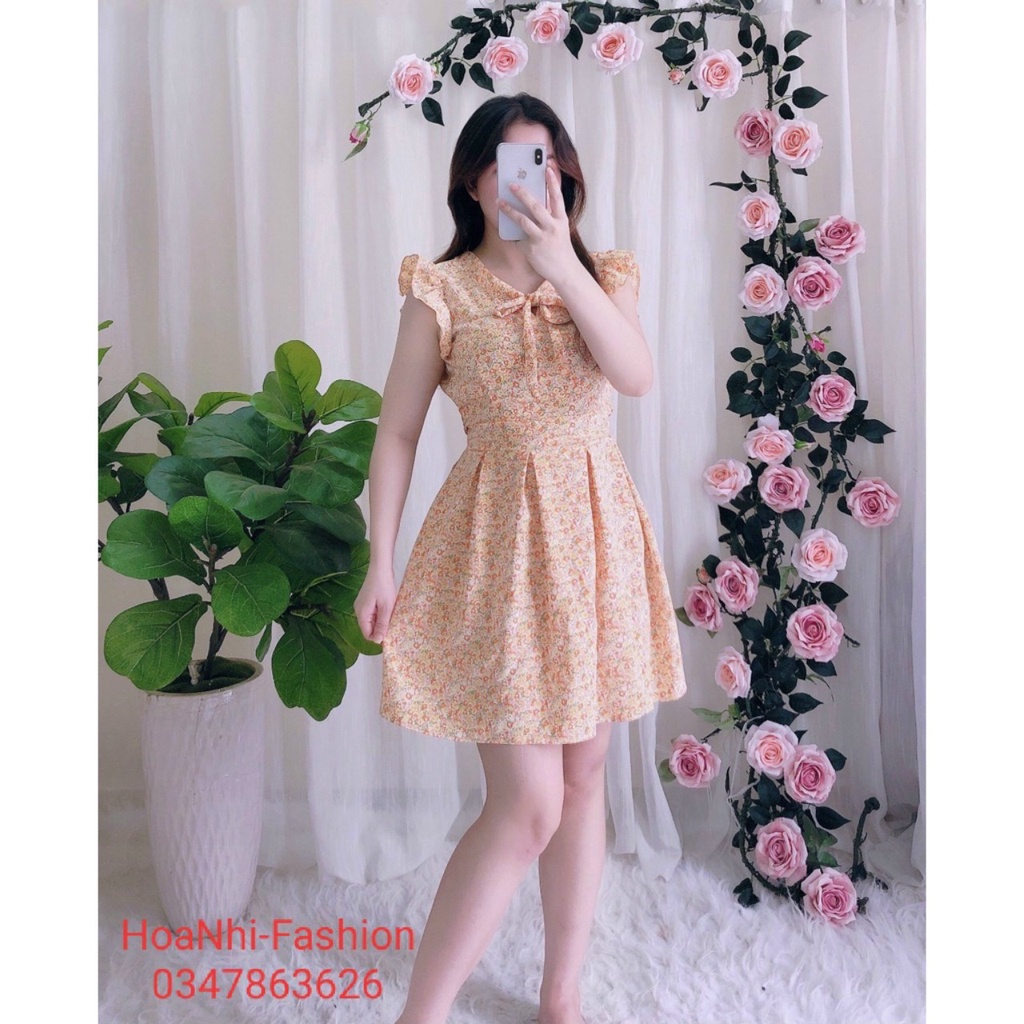 Đầm nữ cổ nơ có kèm quần đùi trong chất liệu lụa Mango cao cấp | BigBuy360 - bigbuy360.vn