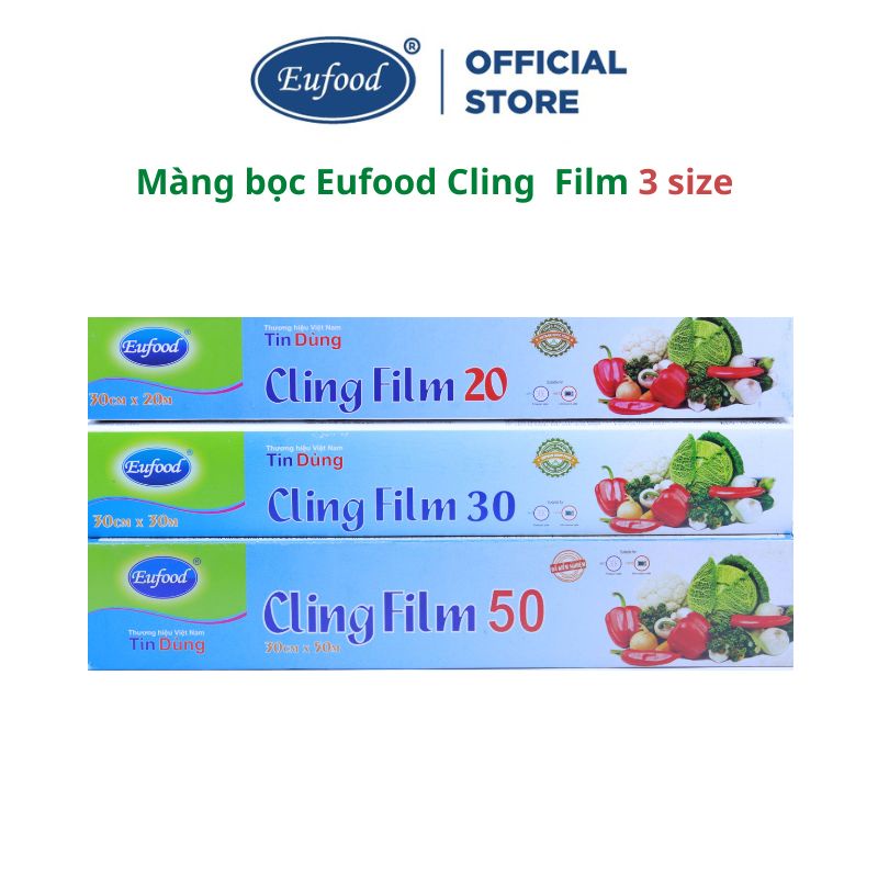 Màng Bọc Thực Phẩm Đa Năng Eufood Cling Film PVC Không Chứa Chất DEHA(4 size) - Eufood Việt Nam - Nhập Khẩu Chính Hãng