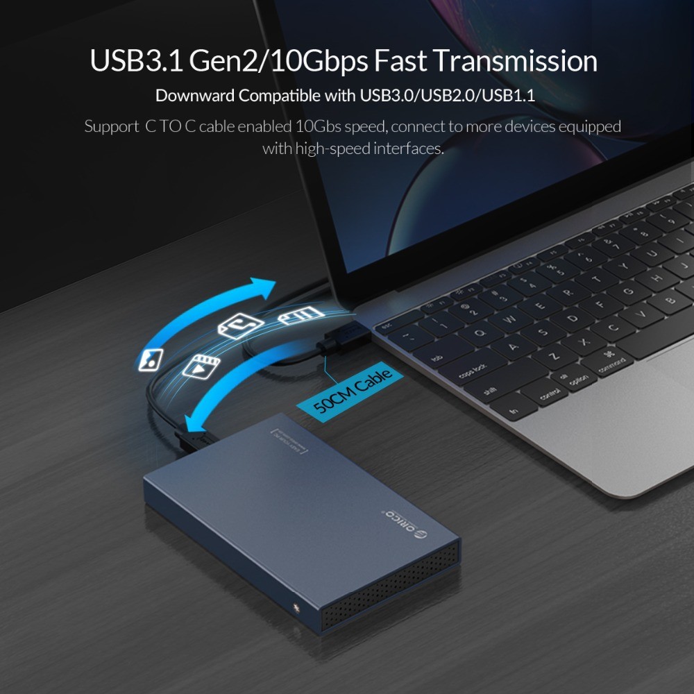 Hộp Đựng Ổ Cứng Cw Orico 2518c3-g2 Gen2 Usb3.1 2.5 Inch Sata