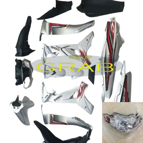 Bộ vỏ nhựa xe SIRIUS đời 2005 đến 2018 nhựa ABS Màu Bạc