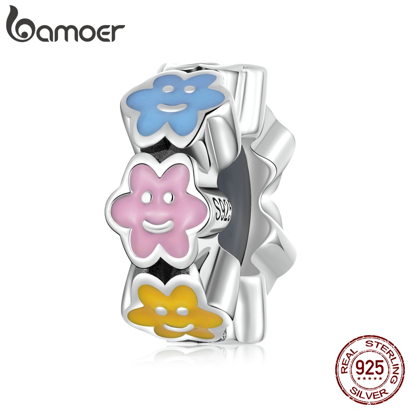 Hạt làm trang sức BAMOER SCC2188 925 bằng bạcnhiều màu sắc xinh xắn