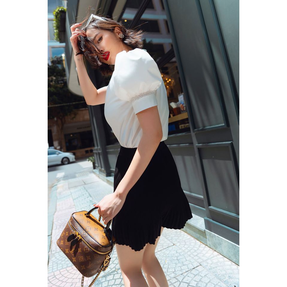 Chân váy chữ A dập ly nữ HB HUONGBOUTIQUE HBZ272 | BigBuy360 - bigbuy360.vn