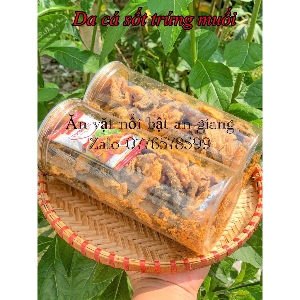 250g🍅Da cá sốt trứng muối siêu giòn, ăn vặt an giang, ăn vặt long xuyên