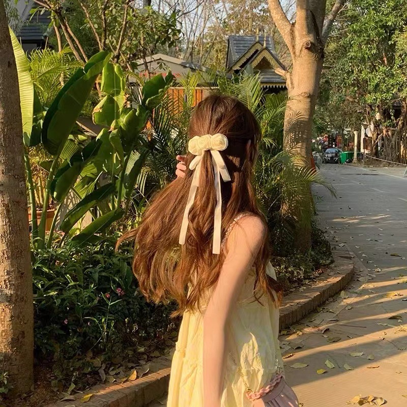 [Peach Tea] Kẹp Tóc Đính Hoa Hồng Sâm Panh Cài Đầu Sau Đầu Phong Cách ins Cao Cấp Tinh Tế Cho Nữ