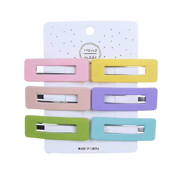 Set 3 kẹp tóc bẻ màu nhám nhiều màu xinh xắn DTOnline (tùy chọn) 3_bẻ_5cm
