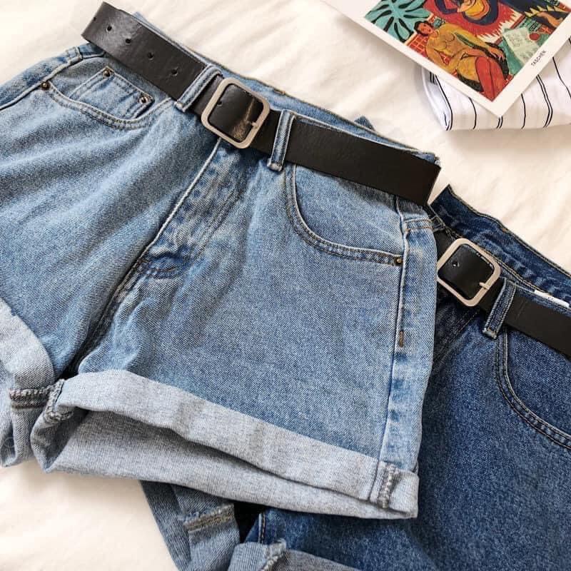 (S99) Quần sooc jeans nữ kèm đai