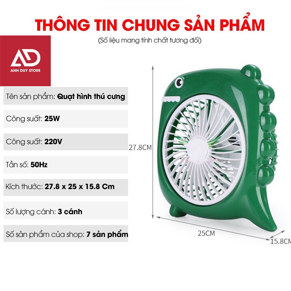 Quạt Mini Để Bàn Hình Thú Cắm Điện, Đáng Yêu, Cute Cho Các Bé,Học Sinh, Sinh Viên Bảo Hành 6 Tháng