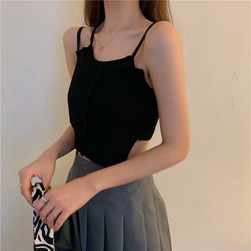 Áo Hai Dây Giả Hai Mảnh Thời Trang Mùa Hè 2022 Cho Nữ