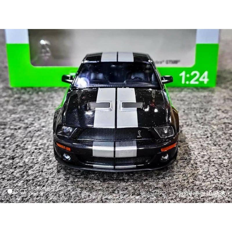 Xe Mô Hình Ford Mustang Gt500 1:24 Welly (Đen)