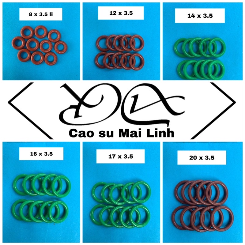 Gioăng tròn chịu nhiệt dày 3.5 (mm) - Combo 5 sợi, 10 sợi