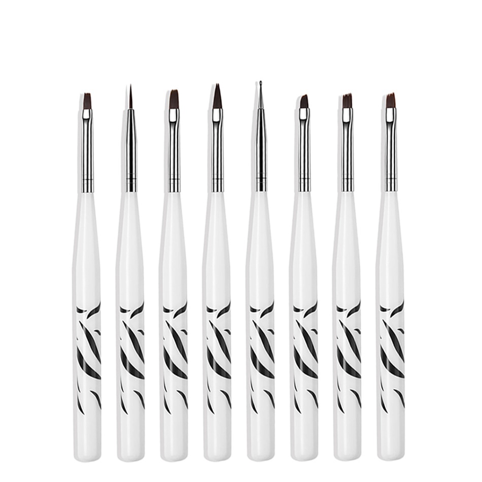 Set 8 cọ vẽ trang trí móng tay 3D nghệ thuật chuyên nghiệp