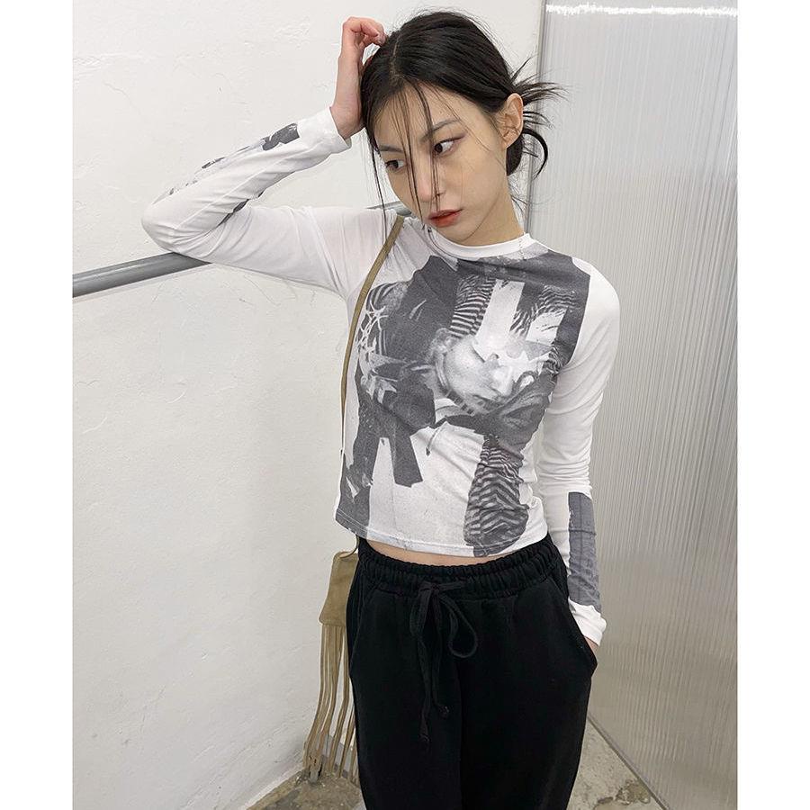 Hàng Mới Về Áo Thun Cotton Trơn Dáng Ôm Co Giãn In Họa Tiết Cổ Điển Thời Trang Cho Nữ