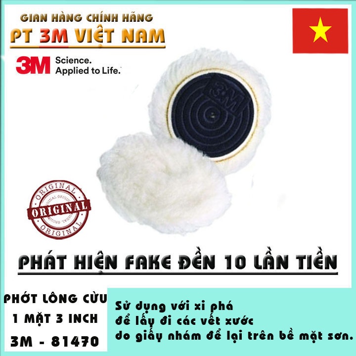 Phớt lông cừu một mặt 3 Inch 3M 81470