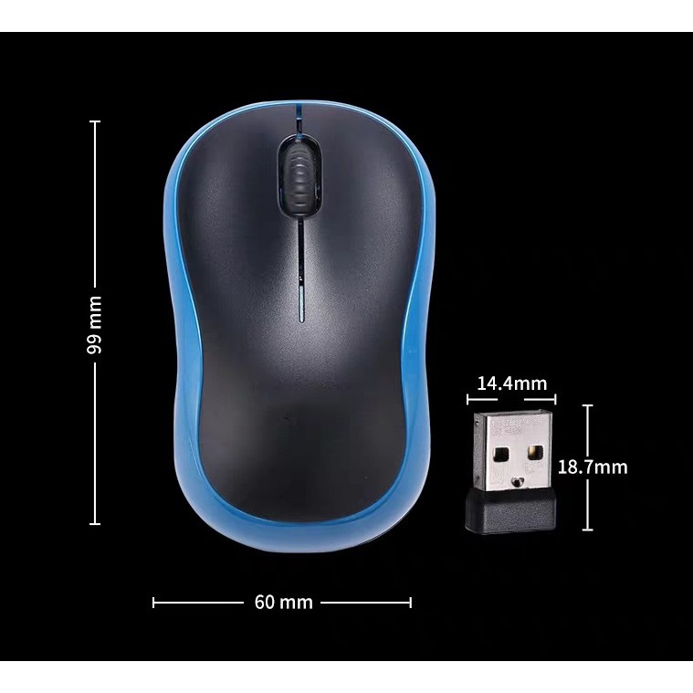 Chuột không dây M186 2.4GHz USB 1000DPI